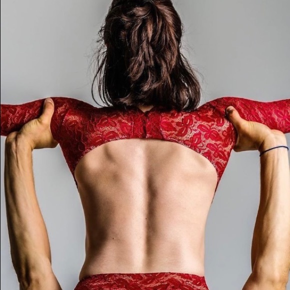 Red Lace XiaoXiaodesigns Bodysuit/Leo - Picture 12 of 12